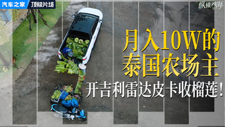 花絮：月入10w的泰国农场主，开吉利雷达皮卡收榴莲！